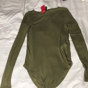 FOREVER 21 Dark Green Bodysuit